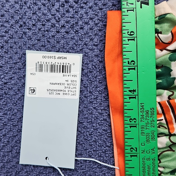 ANTONIO MELANI Evie Cotton A-line Maxi Skirt: Ocean Print: Size-14 - Picture 11 of 16